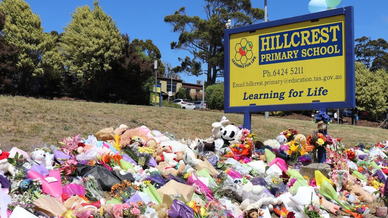 Tributes outside the school (file)