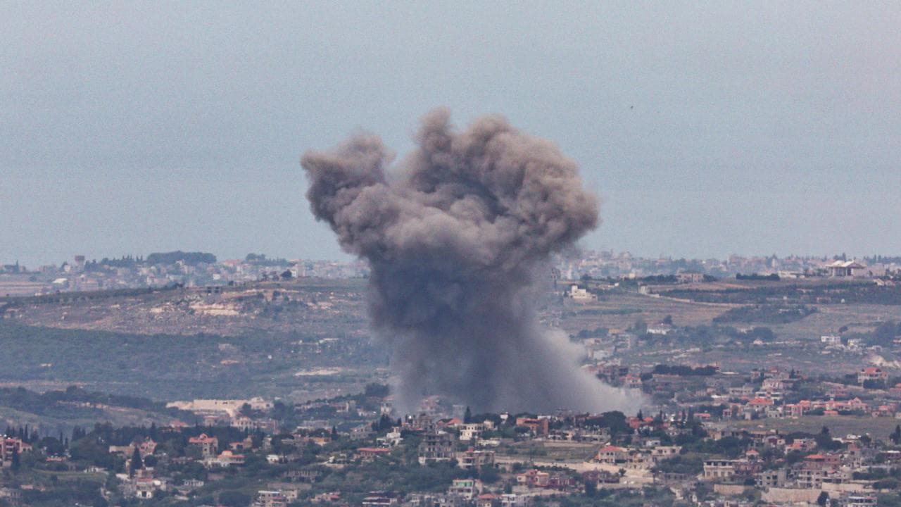 An Israeli strike on a south Lebanon village