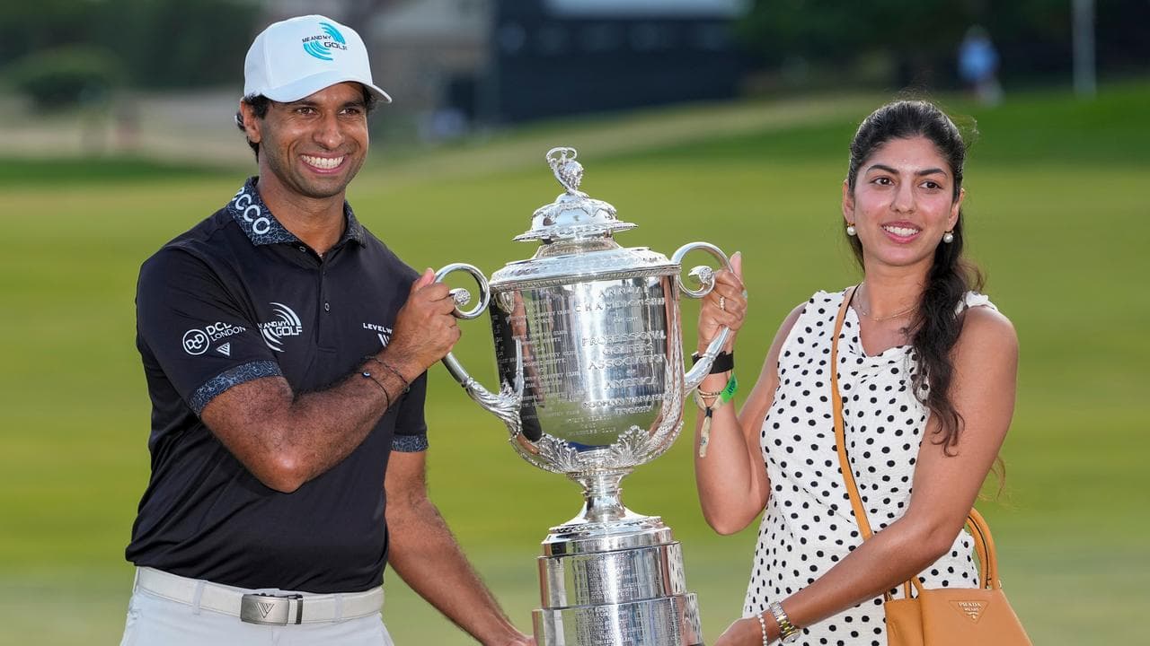 Aaron Rai with Gaurika Bishnoi.