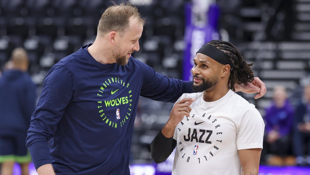 (L-R) Joe Ingles and Patty Mills.