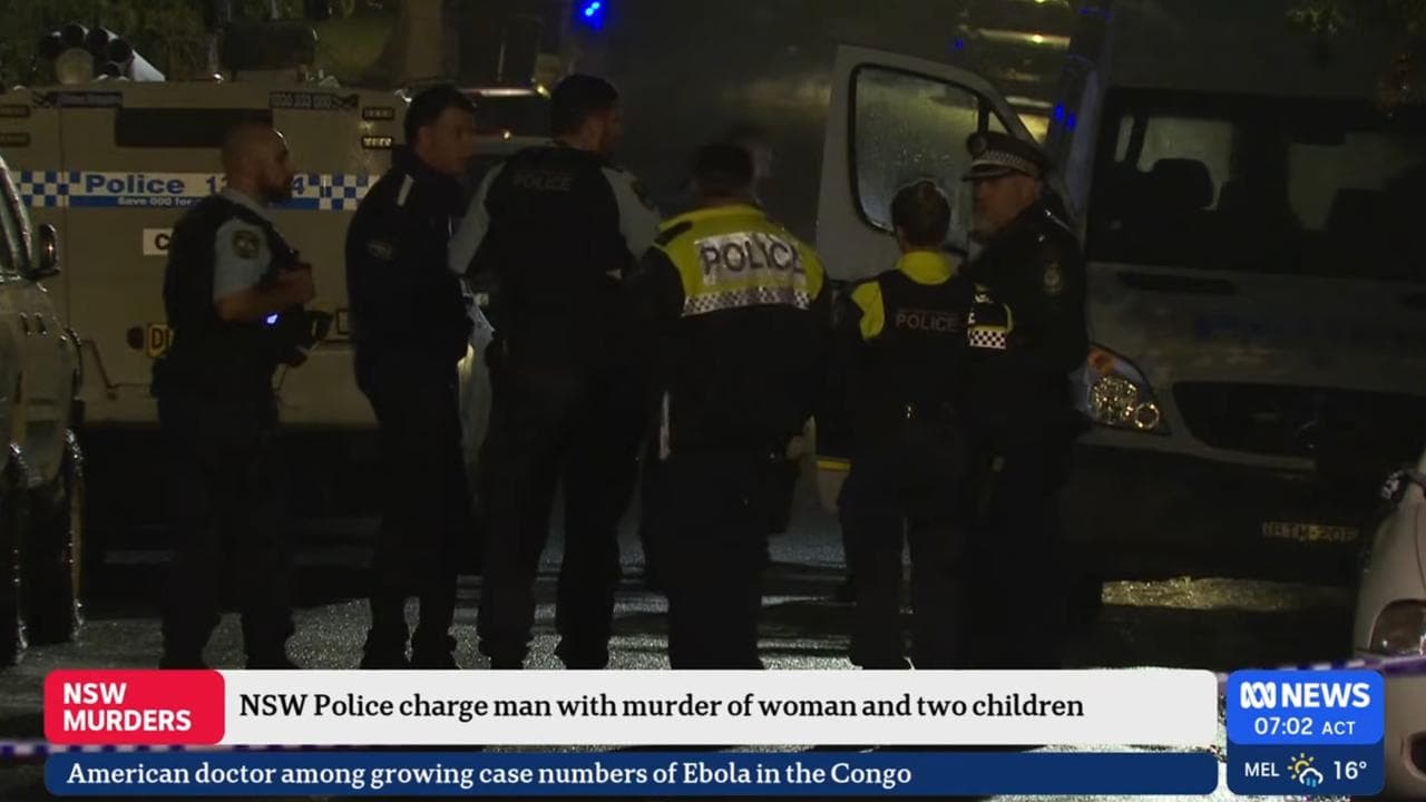 Emergency services at a crime scene