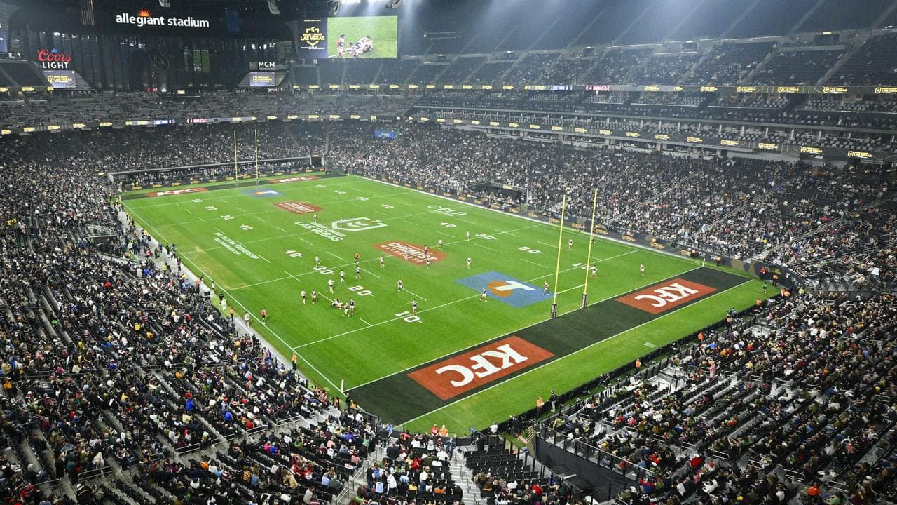 NRL crowd in Las Vegas.