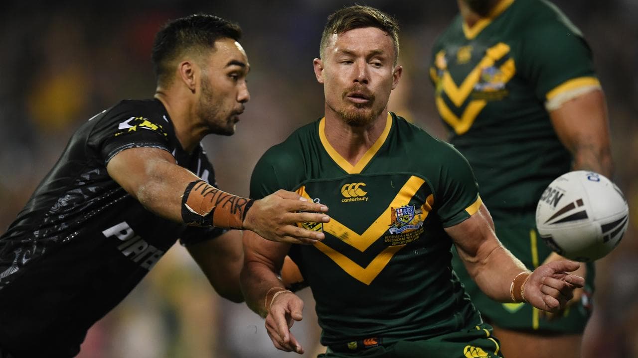 (L-R) Briton Nikora and Damien Cook.