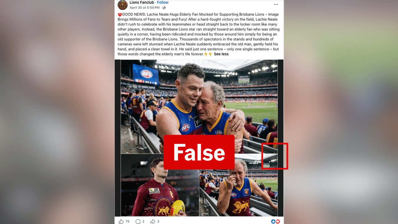 A screenshot of a Facebook post.