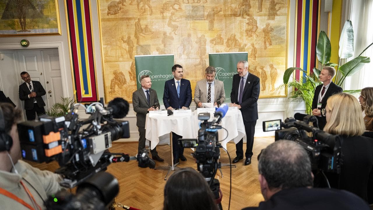 Chris Bowen and his Turkish, Danish and Brazillian counterparts
