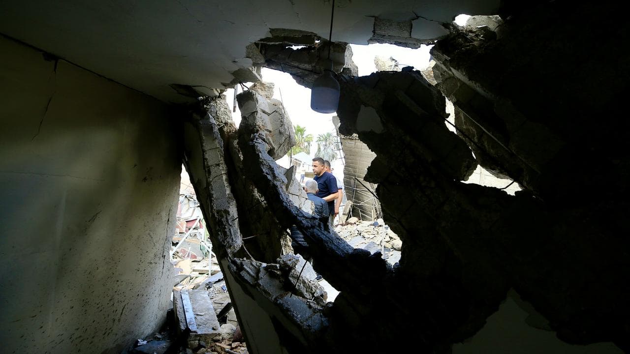Aftermath of Israeli strike in Lebanon