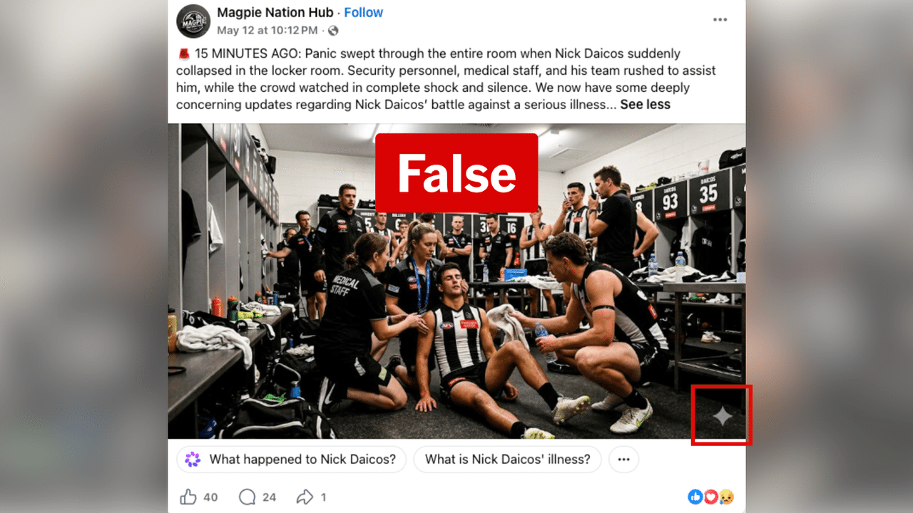A screenshot of a Facebook post.