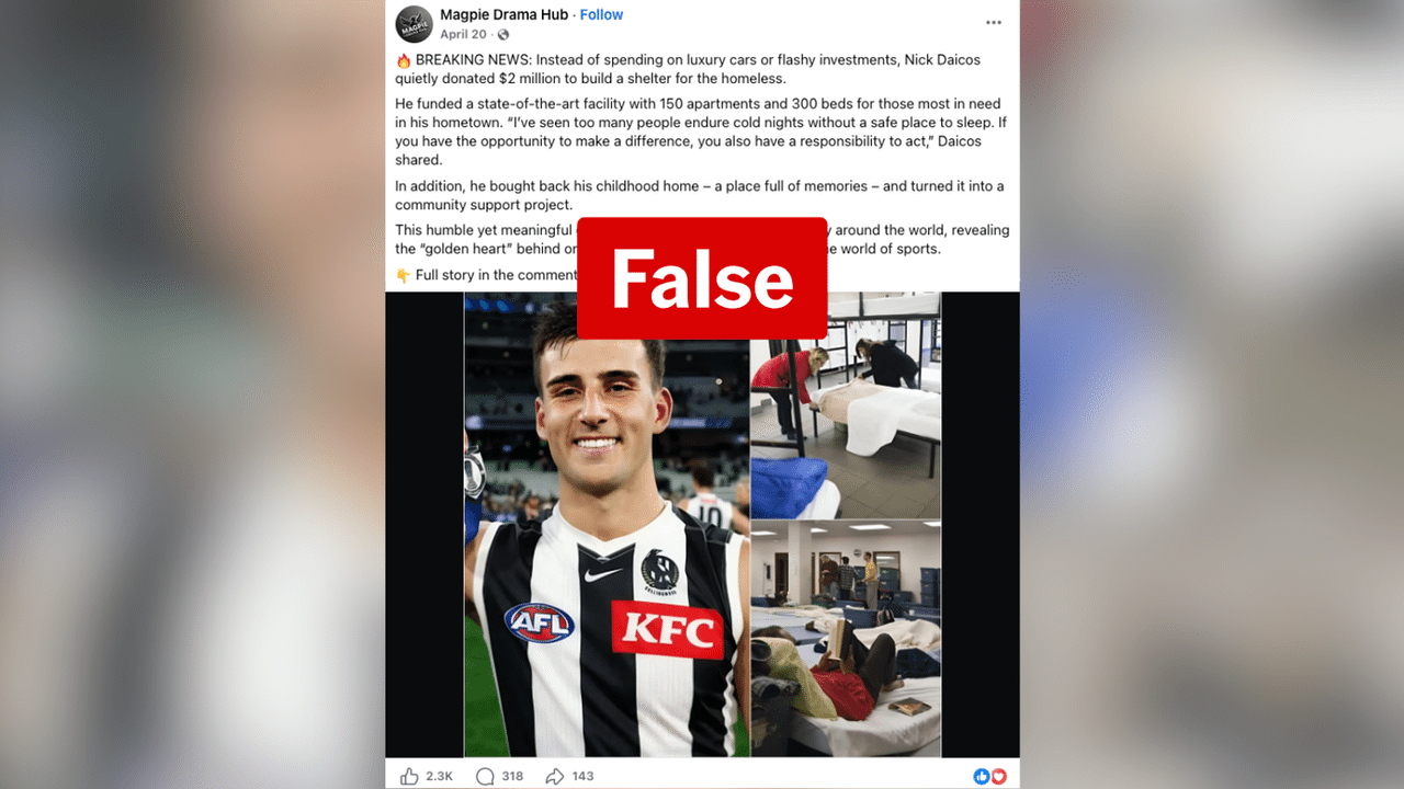 A screenshot of a Facebook post.
