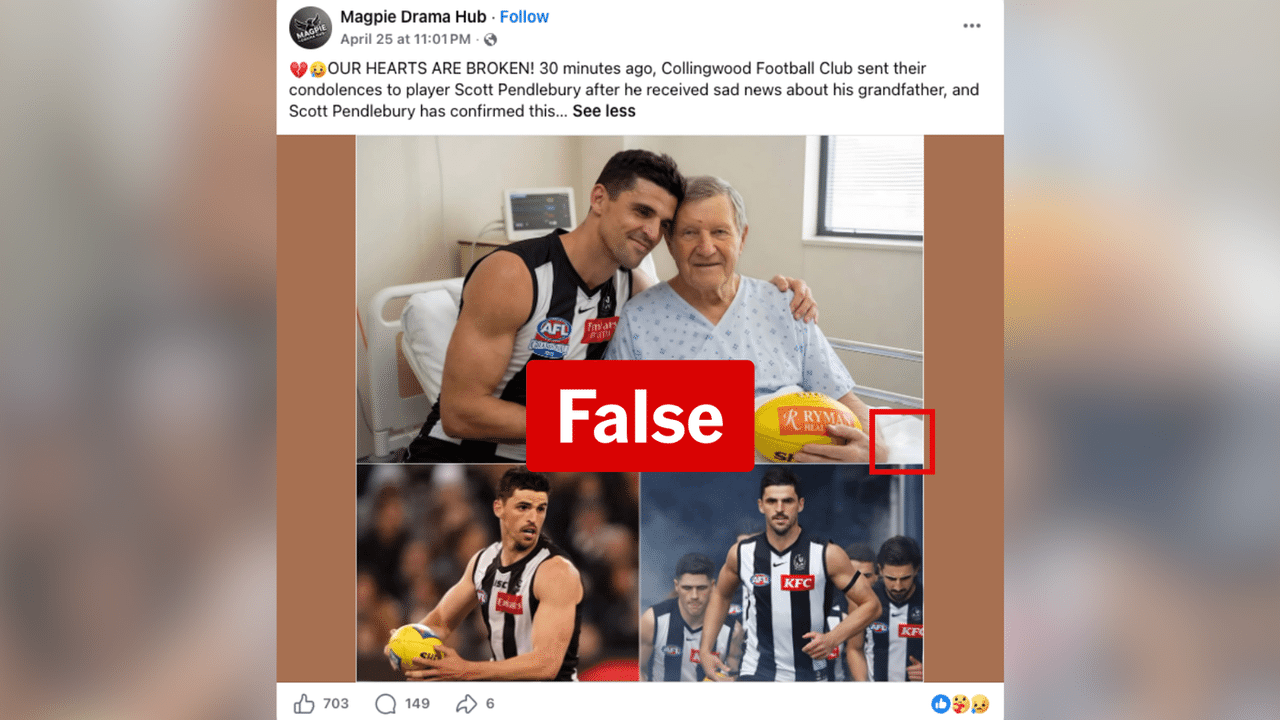 A screenshot of a Facebook post.