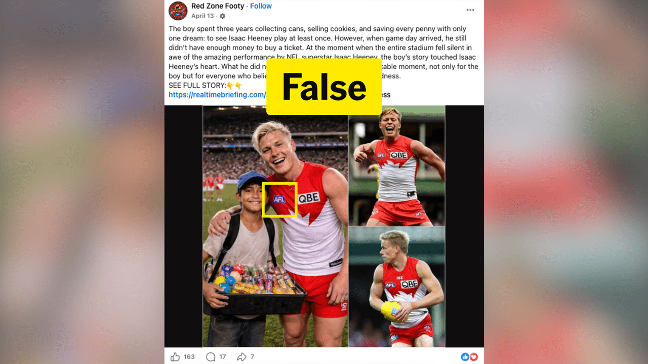A screenshot of a Facebook post.