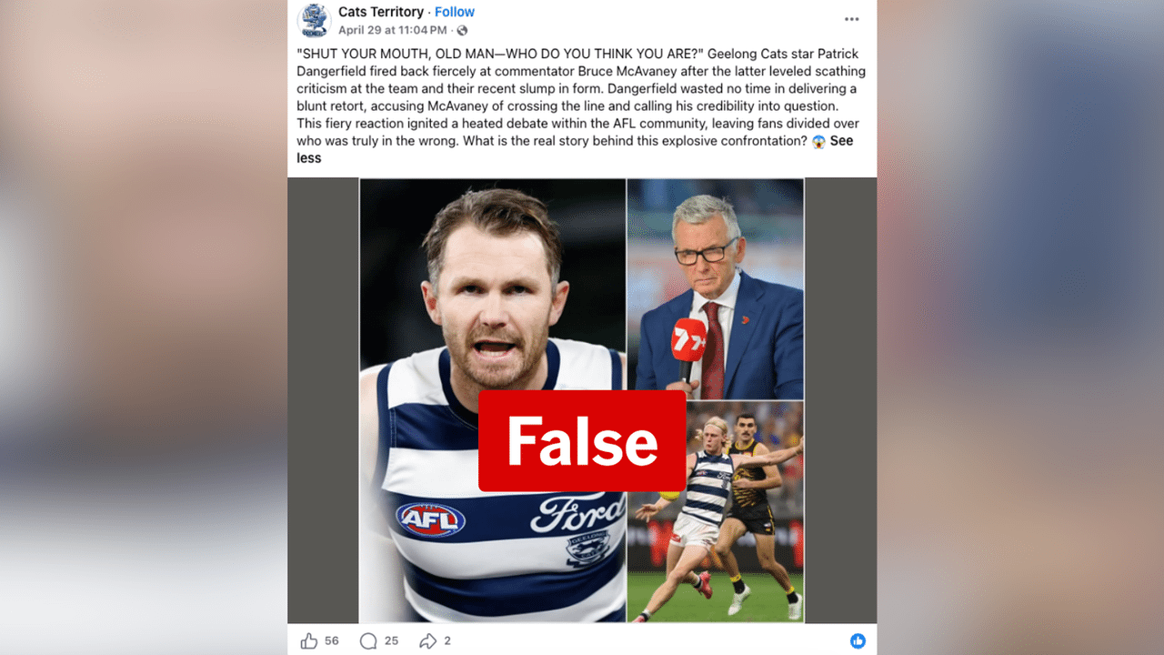 A screenshot of a Facebook post. 