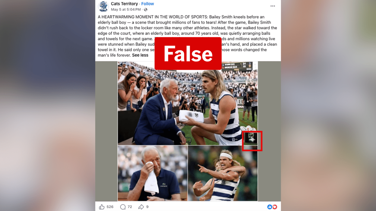 A screenshot of a Facebook post. 