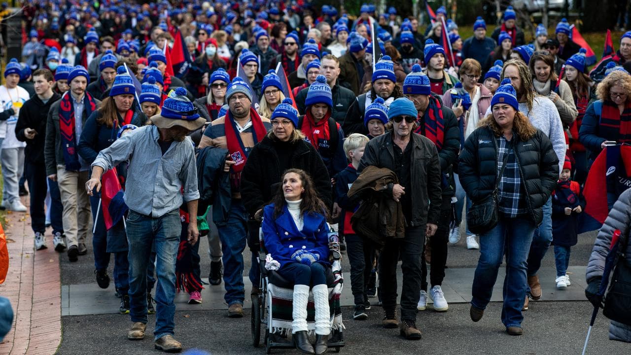 Fans march towards Big Freeze 8 in Melbourne