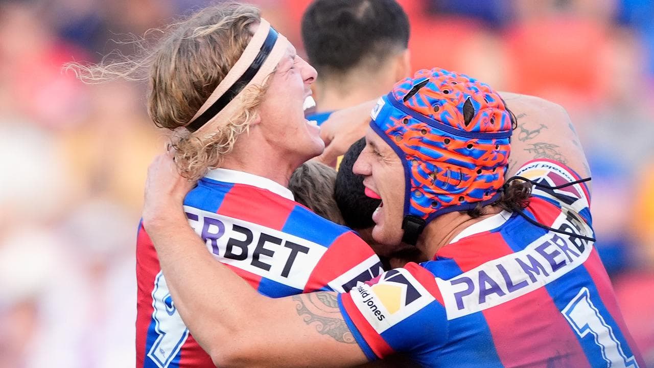 Newcastle Knights celebrations.