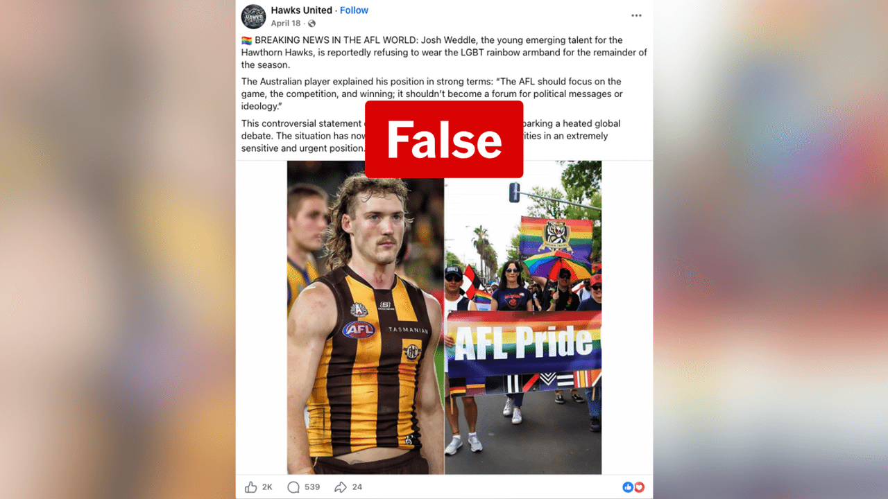 A screenshot of a Facebook post.