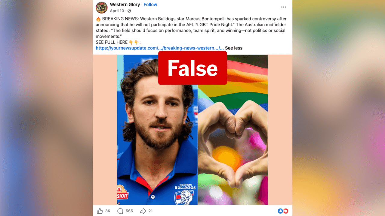 A screenshot of a Facebook post.