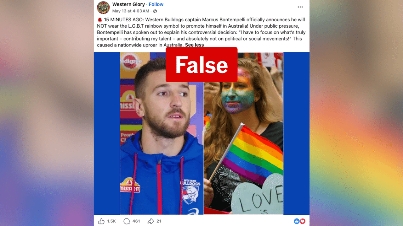 A screenshot of a Facebook post.