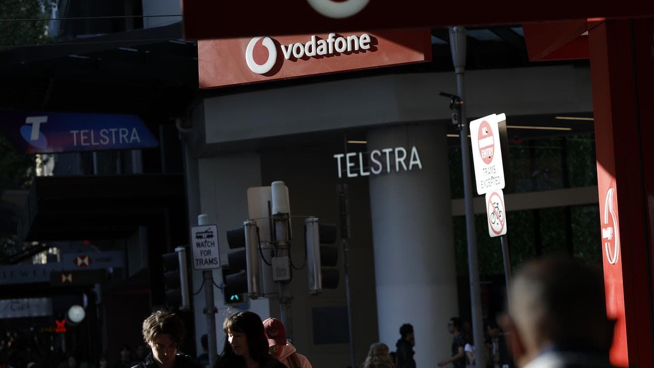 Vodaphone and Telstra signage