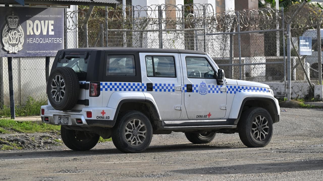 A police car donated by China Aid to the Solomons (file image)