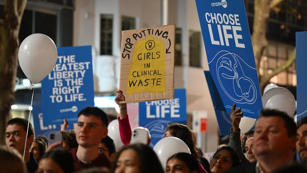 Protesters against abortion laws.