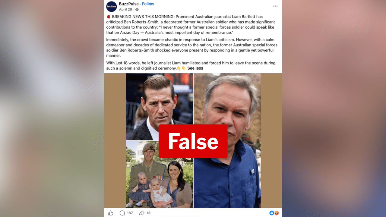 A screenshot of a Facebook post.