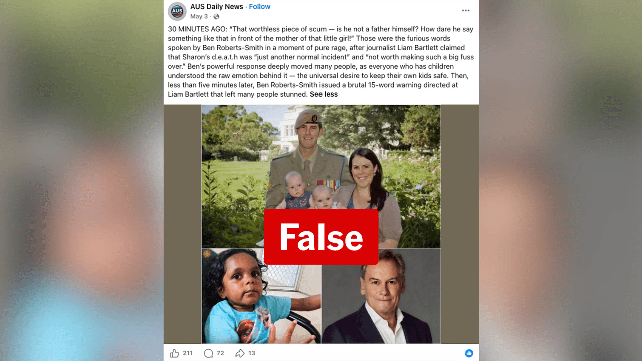 A screenshot of a Facebook post.