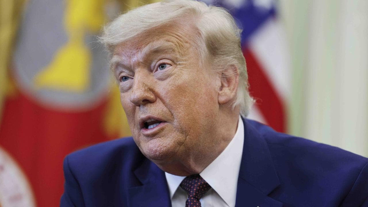 US President Donald Trump speaks in the Oval Office in the White House