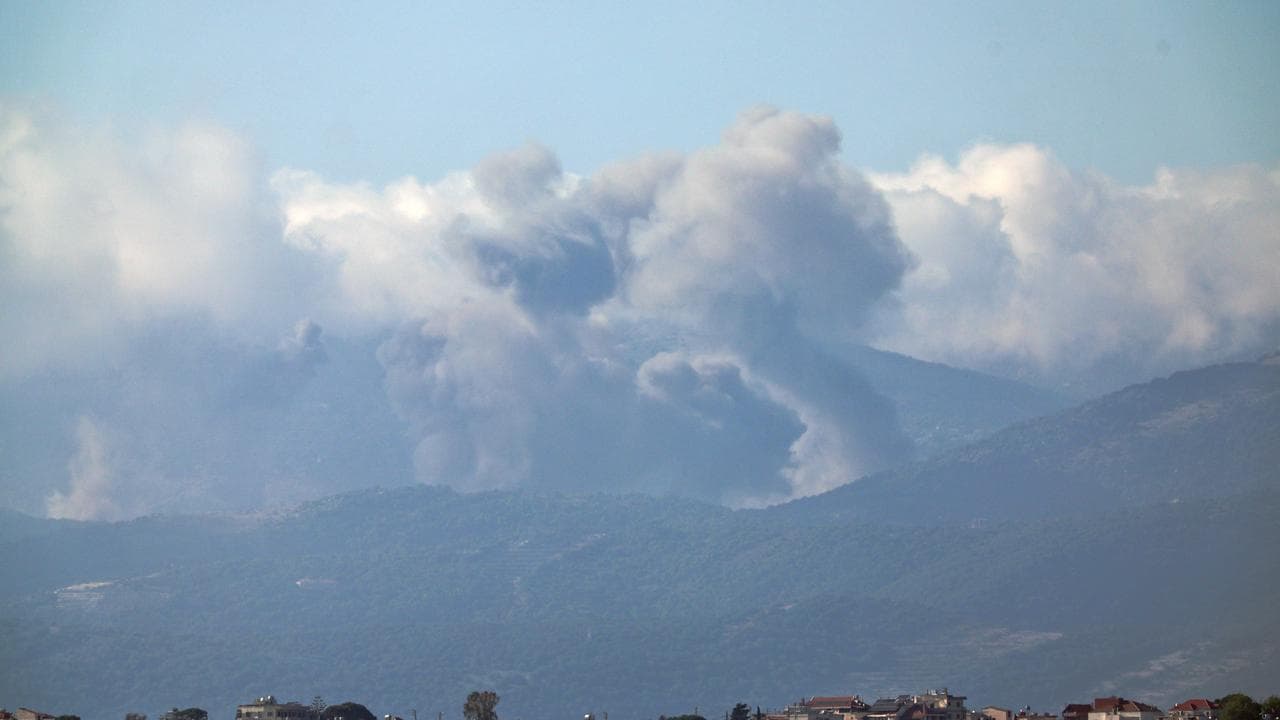 Smoke rises following an Israeli strike in southern Lebanon