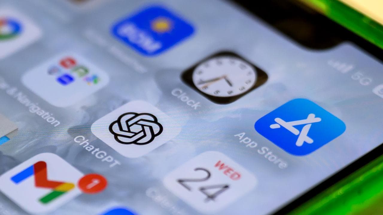 The ChatGPT app on an Apple iPhone (file image)