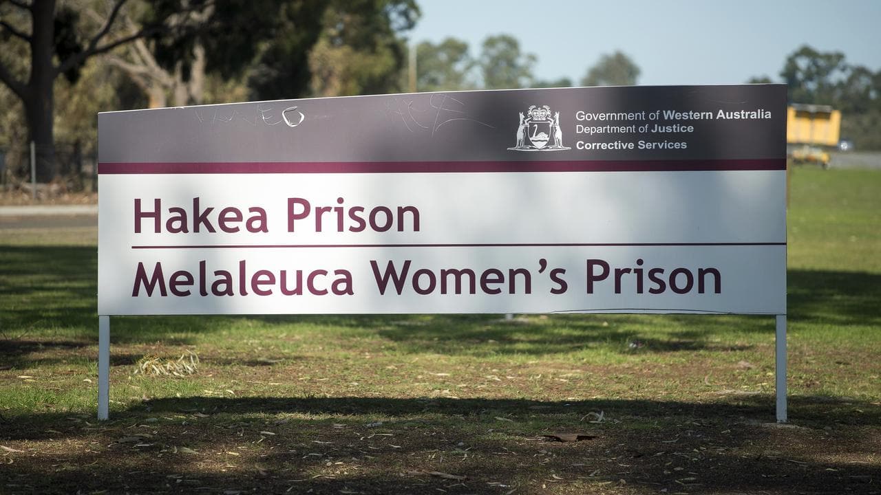 A sign for Hakea Prison (file image)