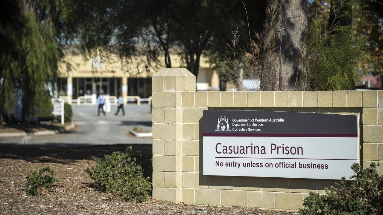 Signage at Casuarina Prison (file image)
