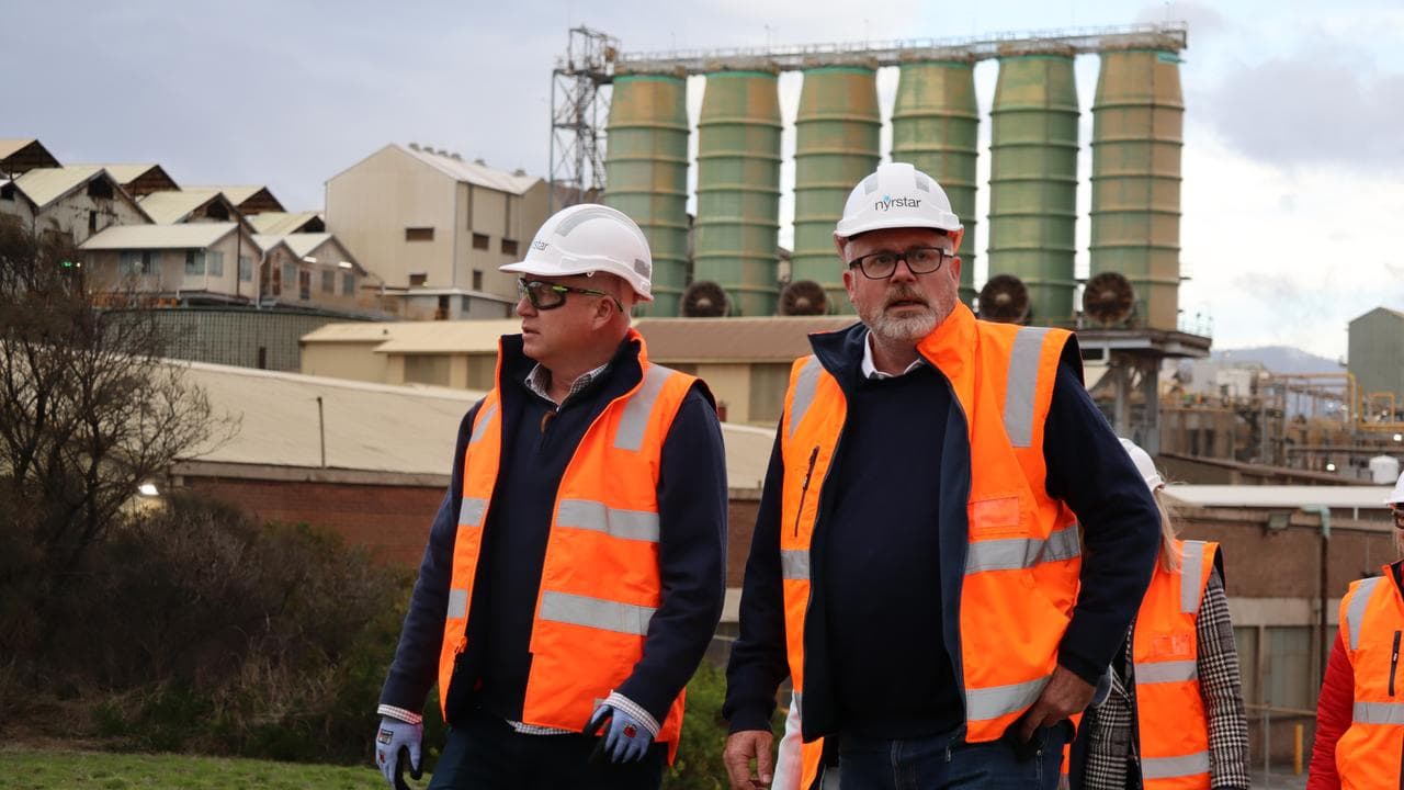 Tasmanian Premier Jeremy Rockliff and Industry Minister Tim Ayres