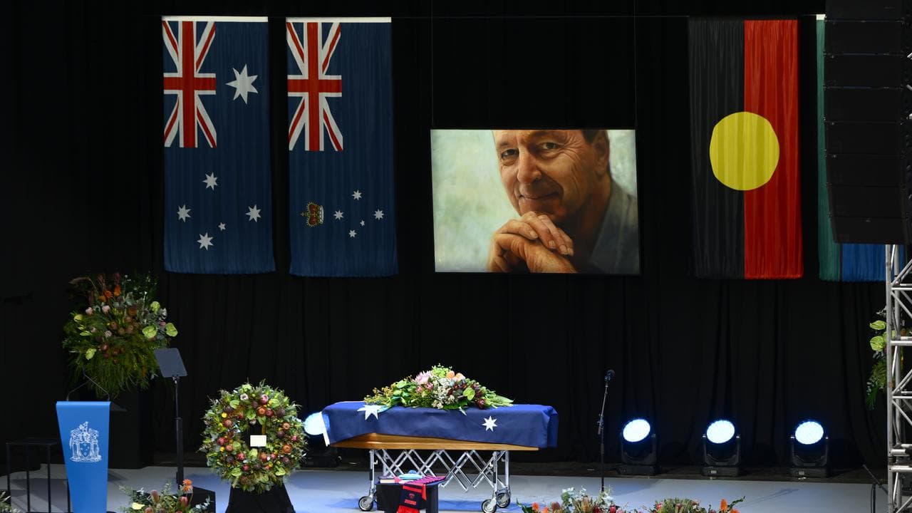 Neale Daniher's casket