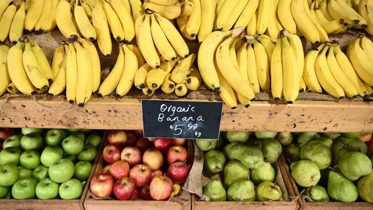 Fresh produce for sale at the South Melbourne Market.