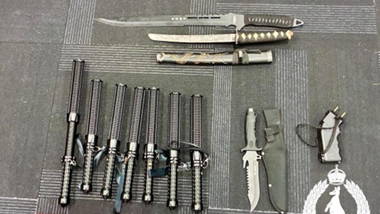 Weapons sezied by police