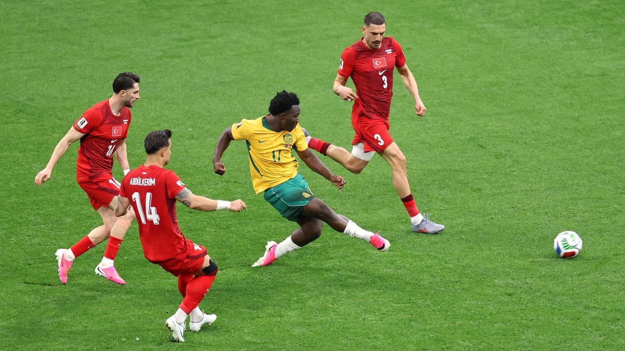 Nestory Irankunda slams home the first goal.