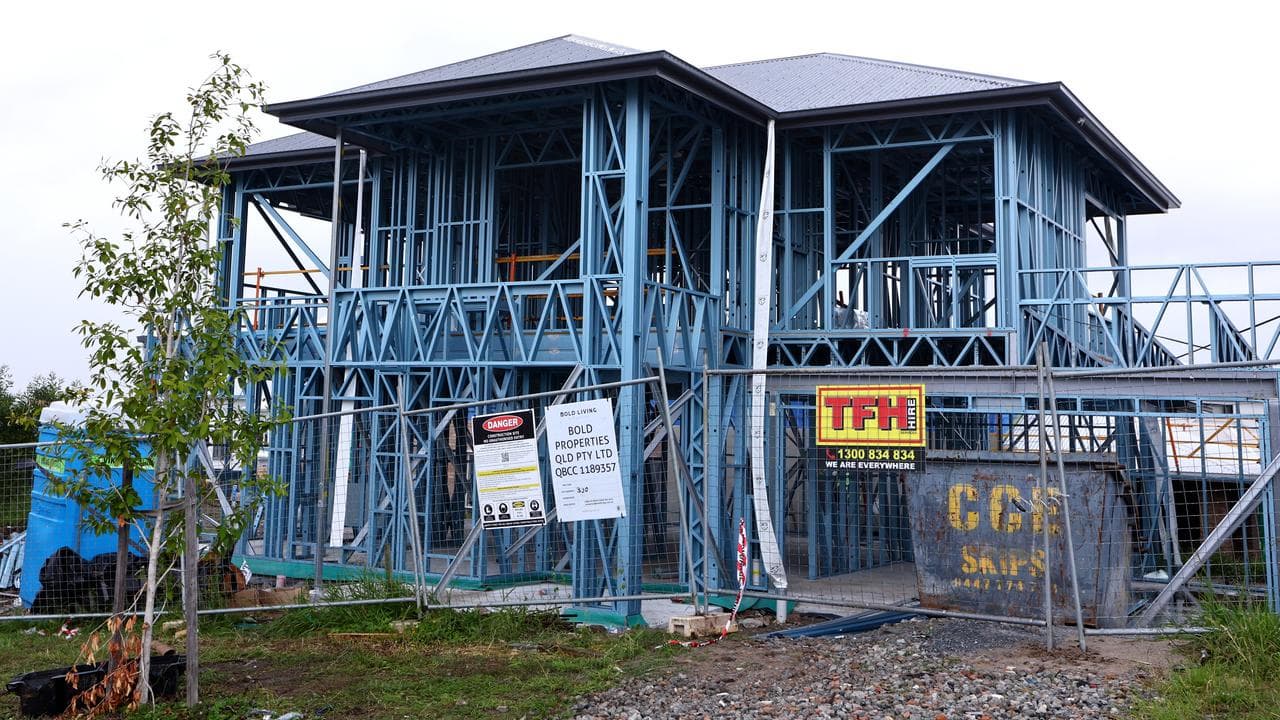 A new home is seen under construction