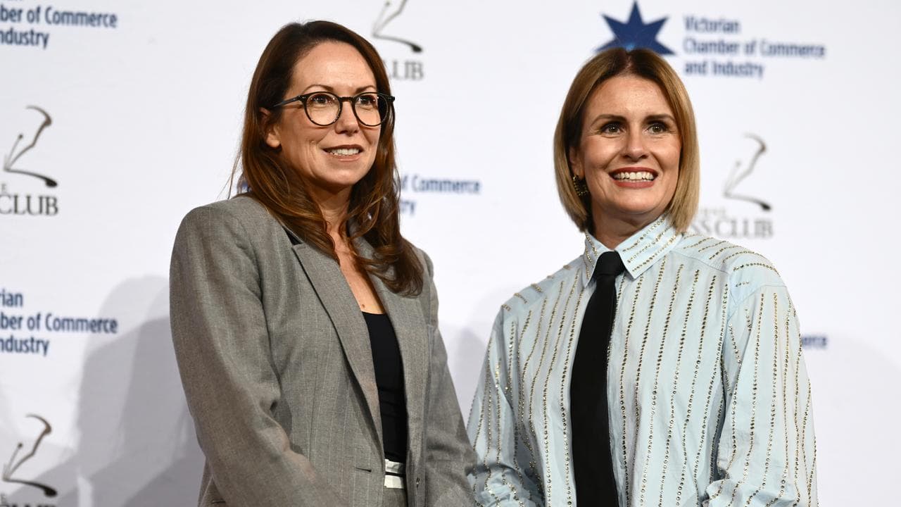 Victorian Treasurer Jaclyn Symes and Industry CEO Sally Curtin