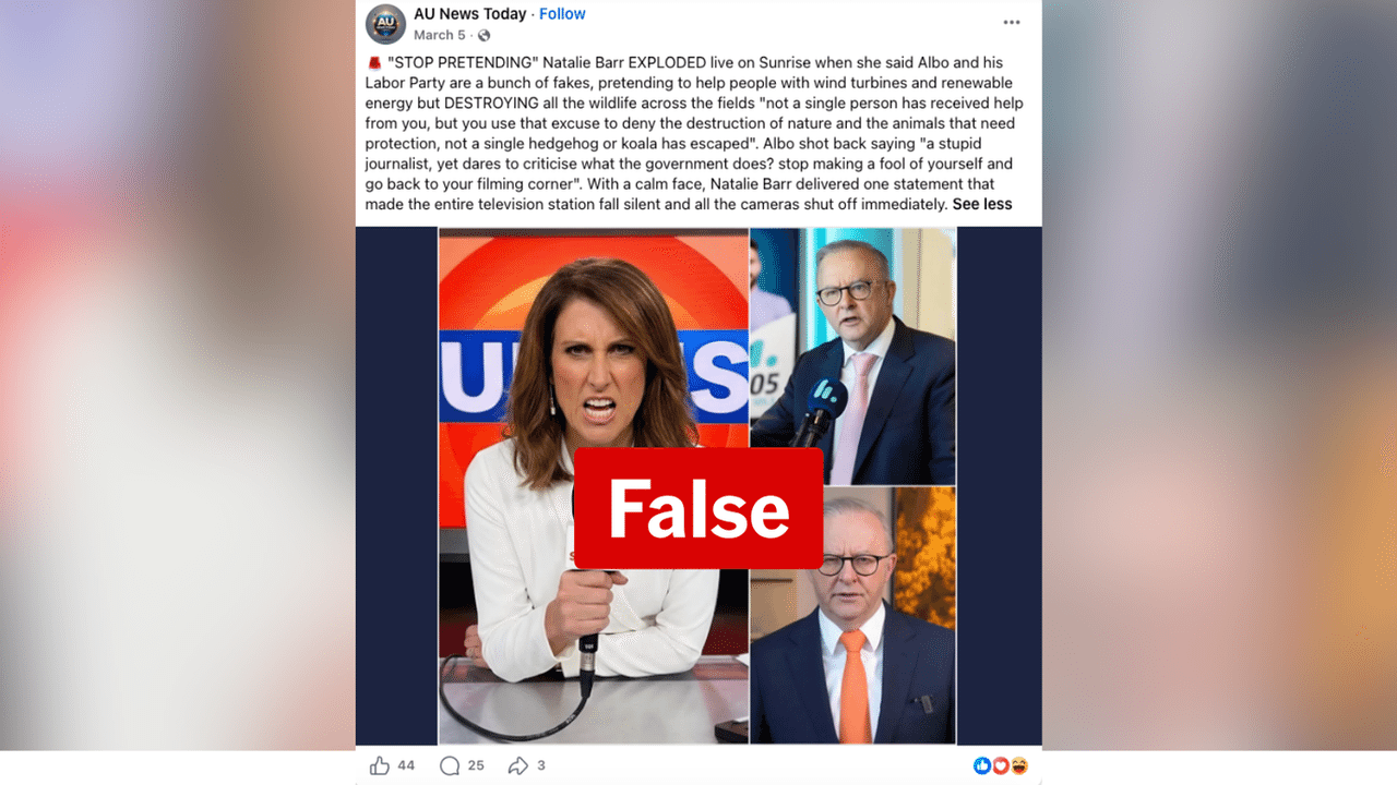 A screenshot of a Facebook post.