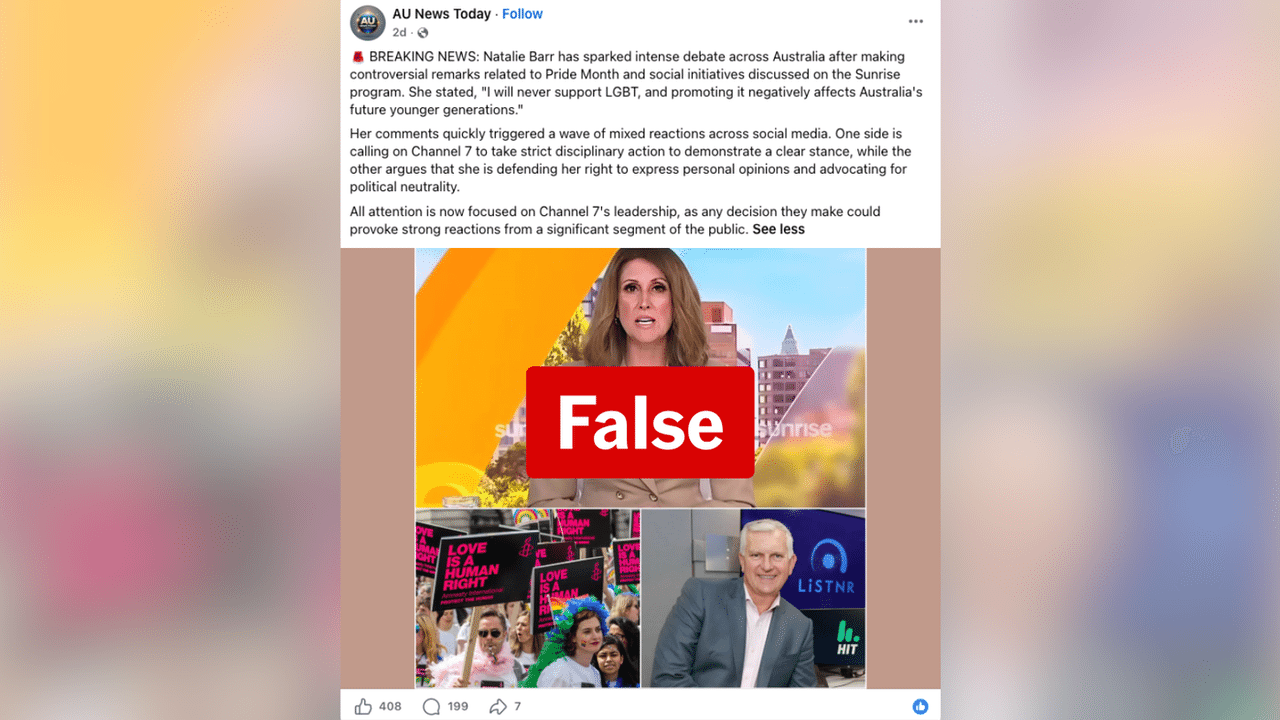 A screenshot of a Facebook post.