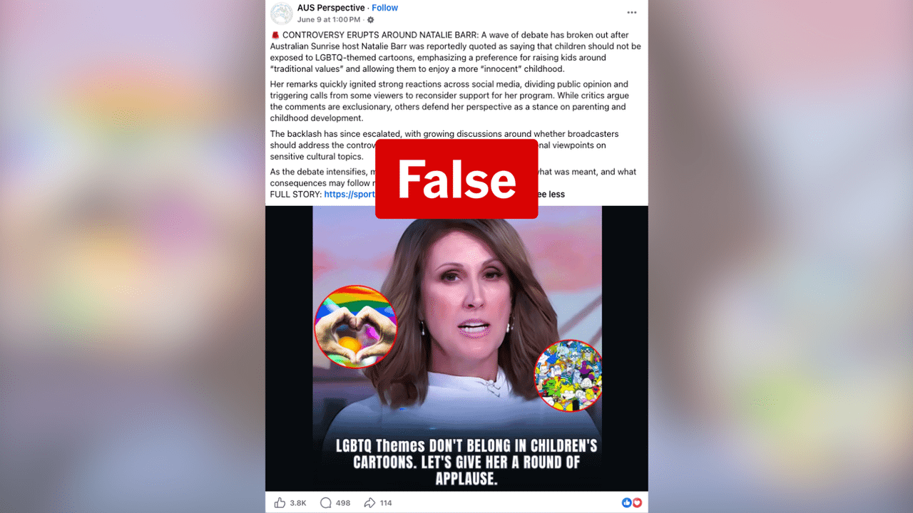 A screenshot of a Facebook post.