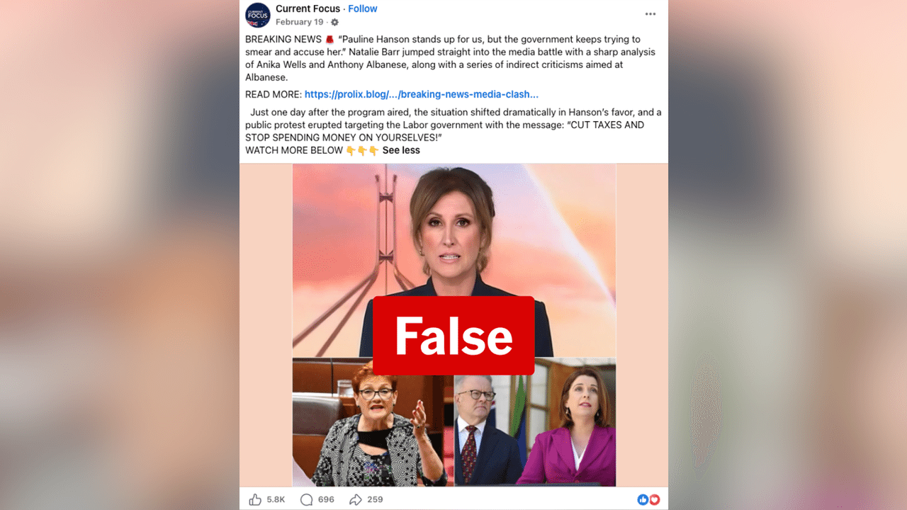 A screenshot of a Facebook post.