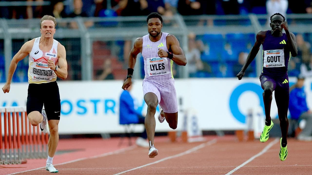 Simon Verherstraeten, Noah Lyles and Gout Gout.