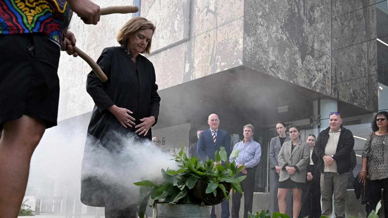 Smoking ceremony for Mark Haines (file)
