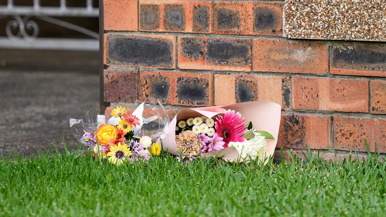 Floral tributes at Chris Baghsarian's home