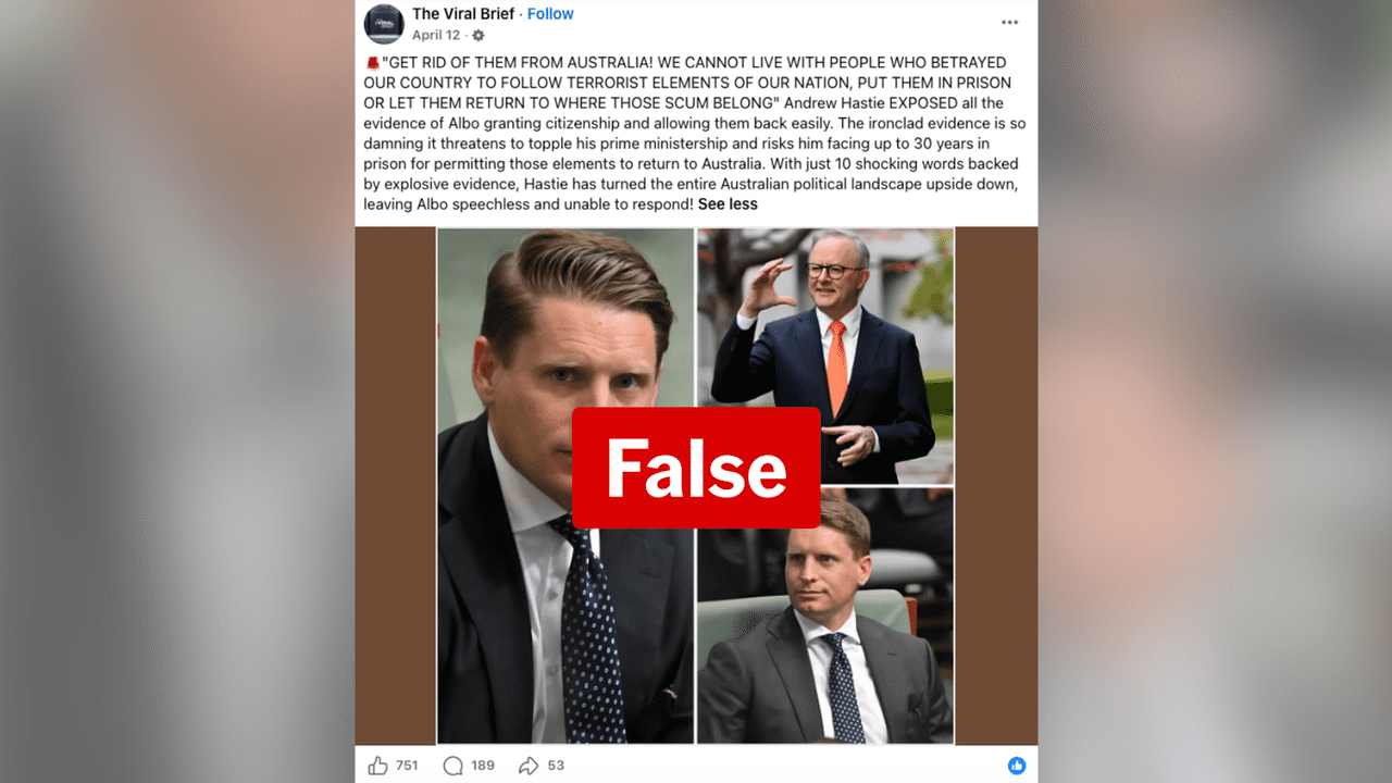 A screenshot of a Facebook post.