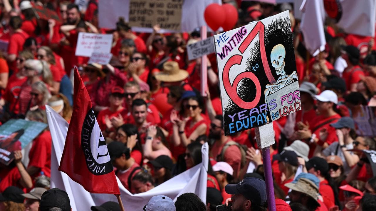 Teachers go on strike