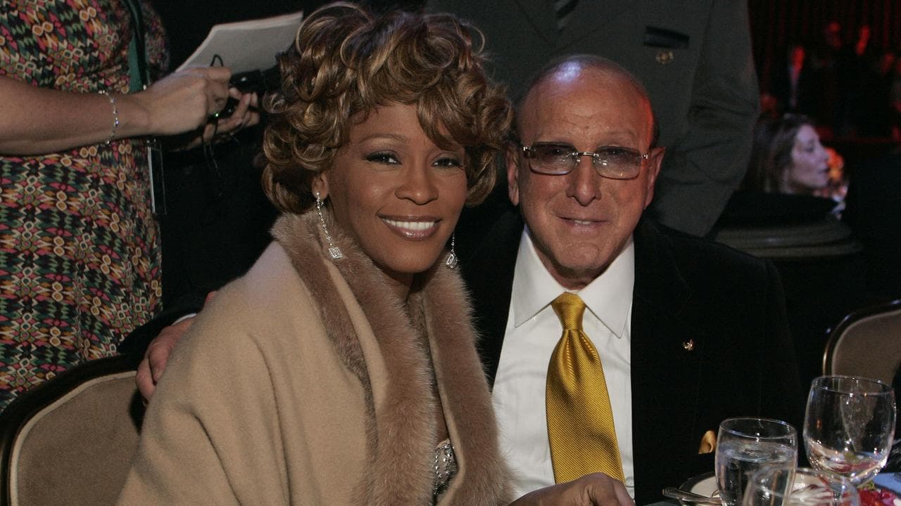 Whitney Houston, left, and producer Clive Davis
