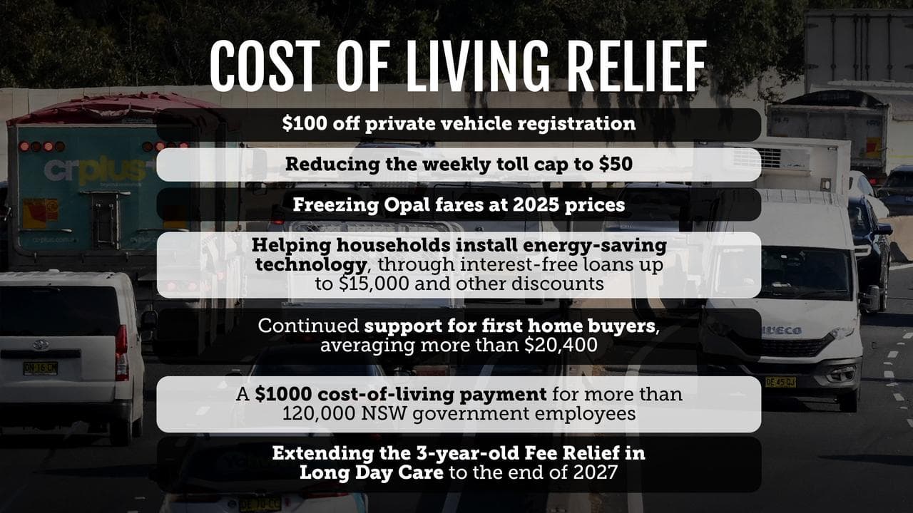 Cost of Living measures in the NSW state budget