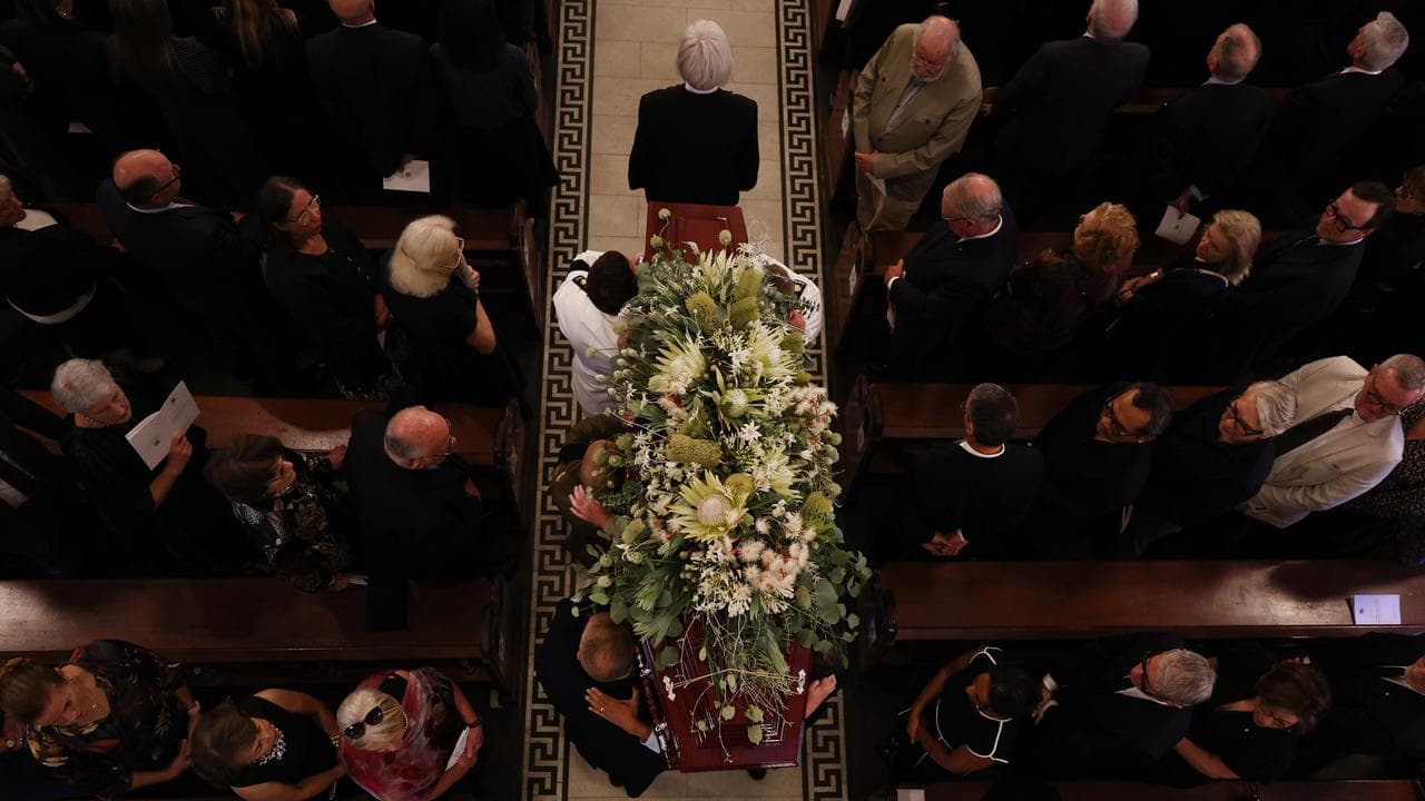 A casket carried during a funeral (file image)